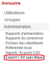 [Annuaire][Administration][Export CSV spécifique]