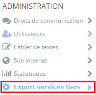 [Administration][Export services tiers]