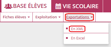 Exportations - En XML